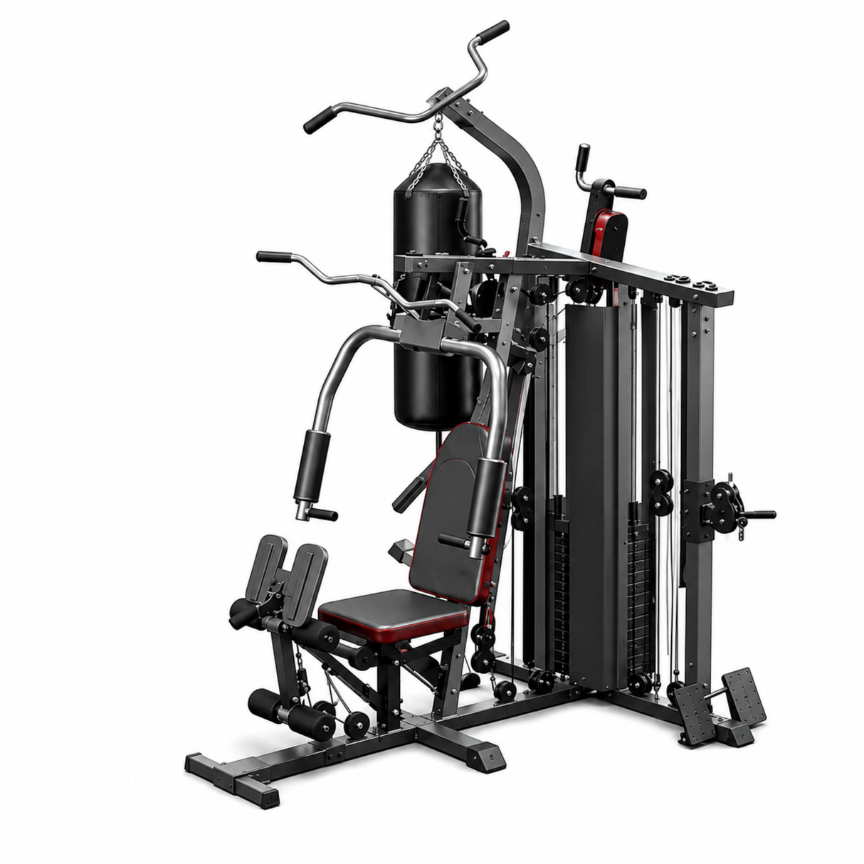 MFH-641-S Multi Function Home Gym Machine with Punching Bag & Weight Stack | All-in-One Fitness Station