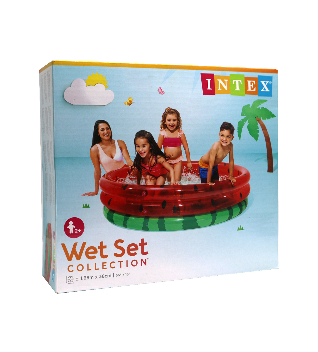 intex wet set collection inflatable kids swimming pool watermelon round 66"x15"