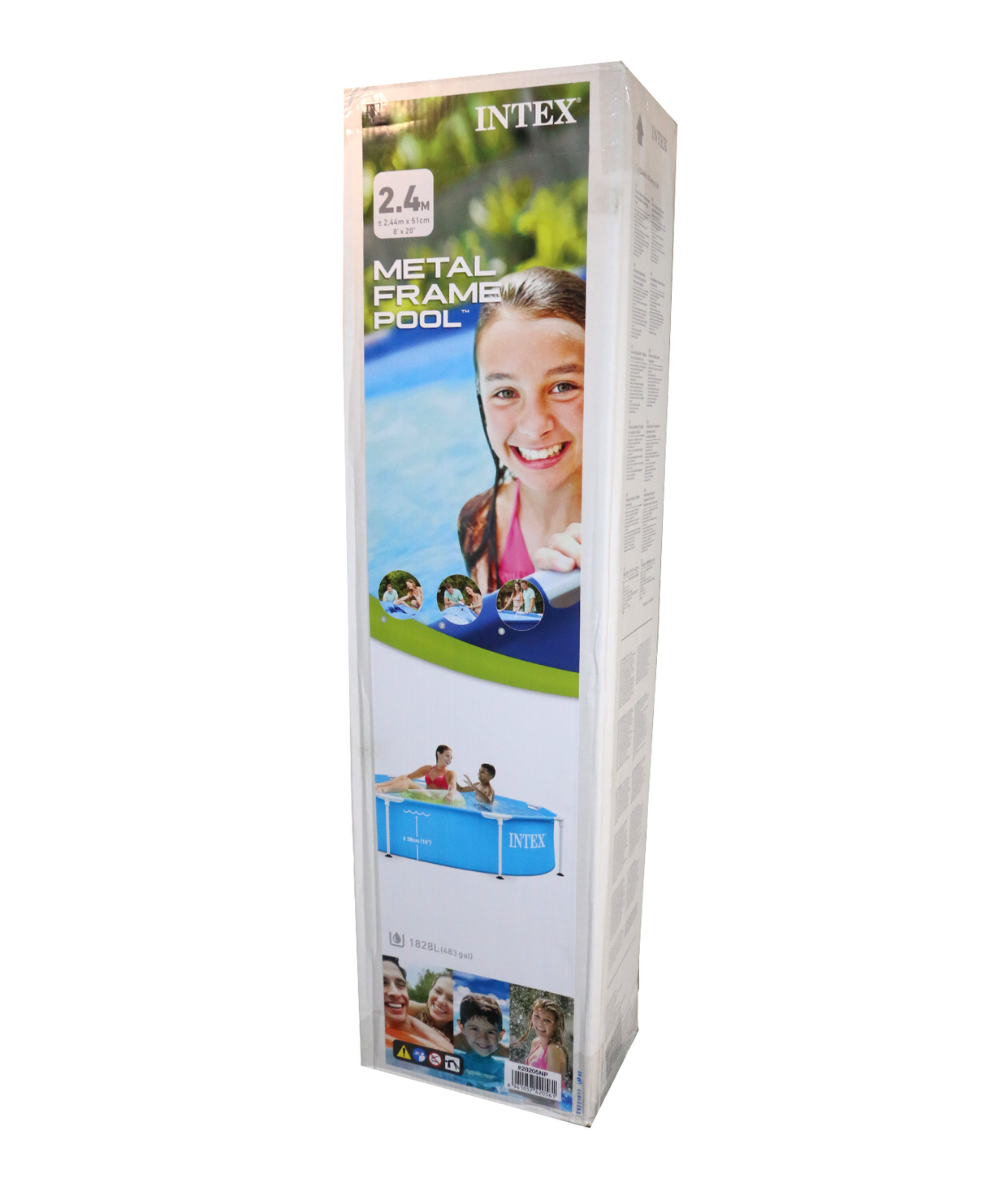 intex metal frame swimming pool round 96''x20''
