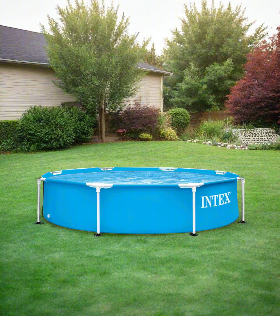 intex metal frame swimming pool round 96''x20''