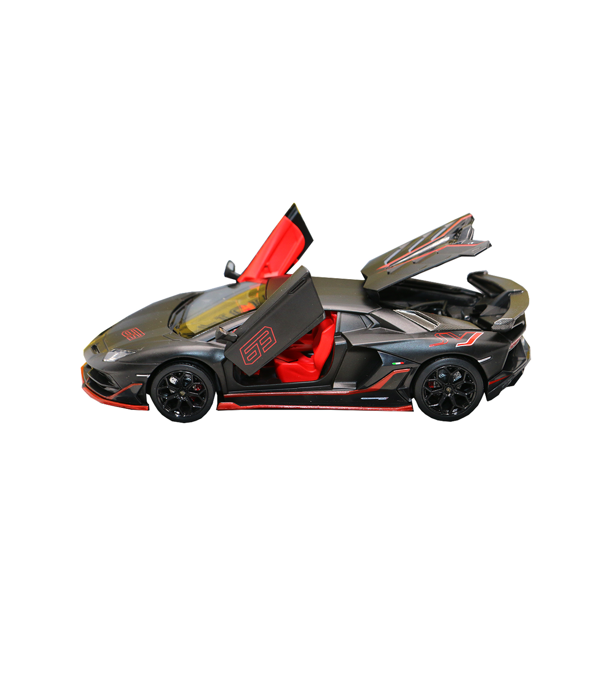 die-cast metal car model lamborghini aventador svj 63 1:22 with music & lights