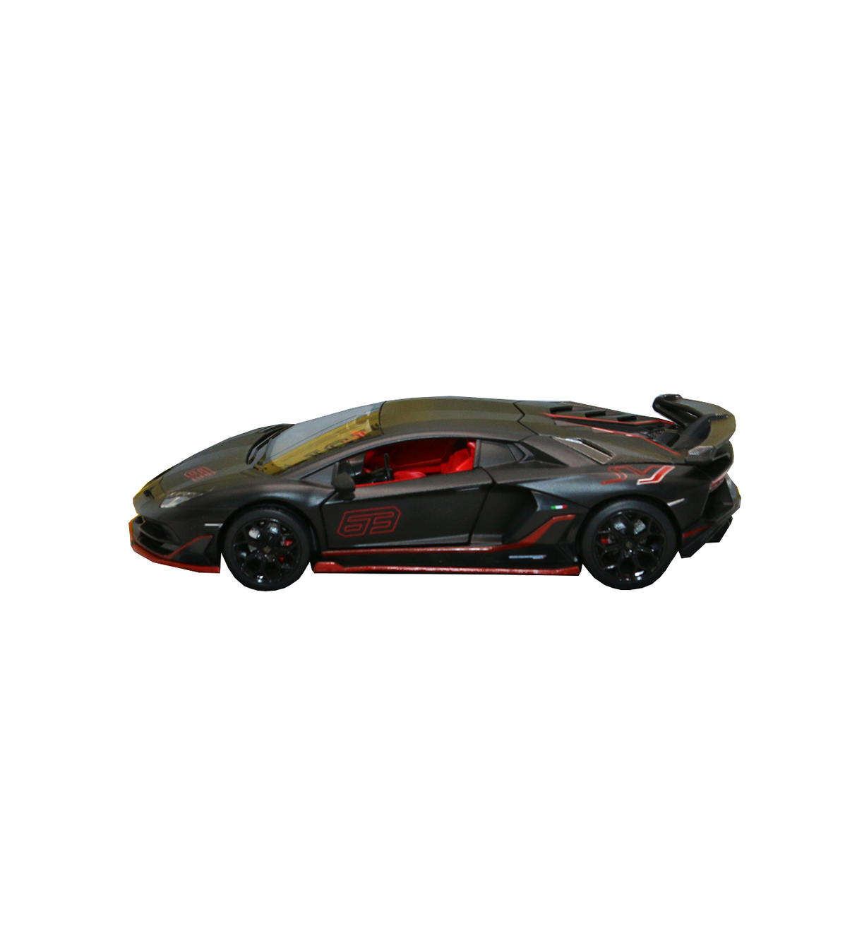 die-cast metal car model lamborghini aventador svj 63 1:22 with music & lights