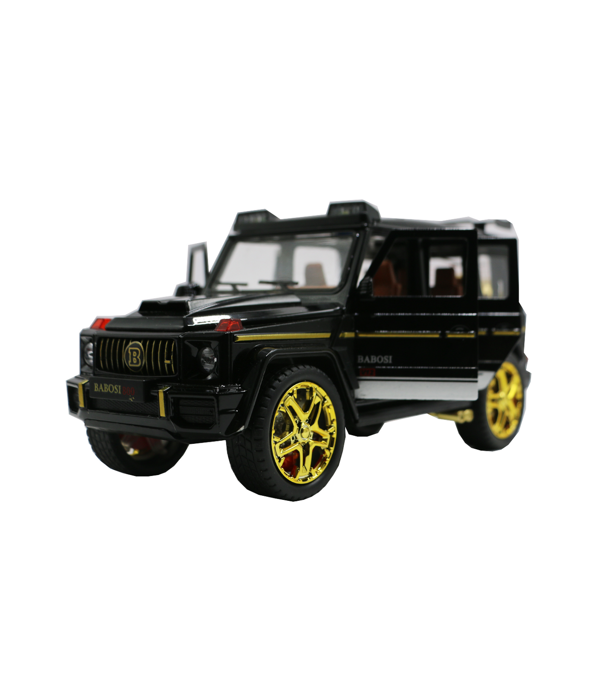 die-cast metal jeep mercedes-benz g-class model 1:24 with music & lights t159