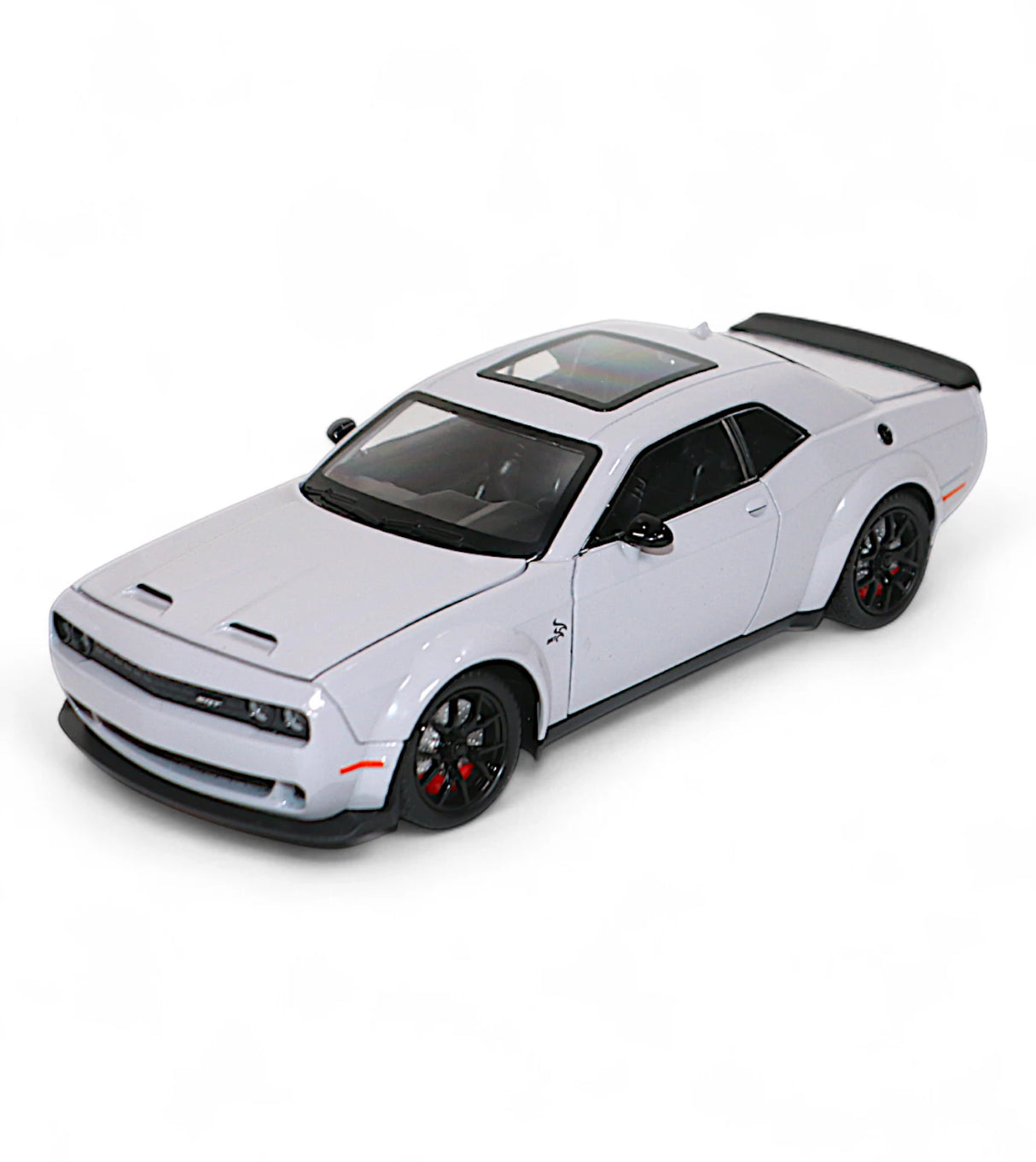 die-cast metal dodge challenger hellcat srt 1:24 model with spray , music & lights