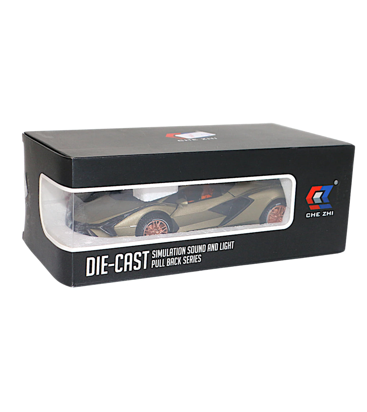 die-cast metal car lamborghini sian 1:24 model with spray , music & lights t410