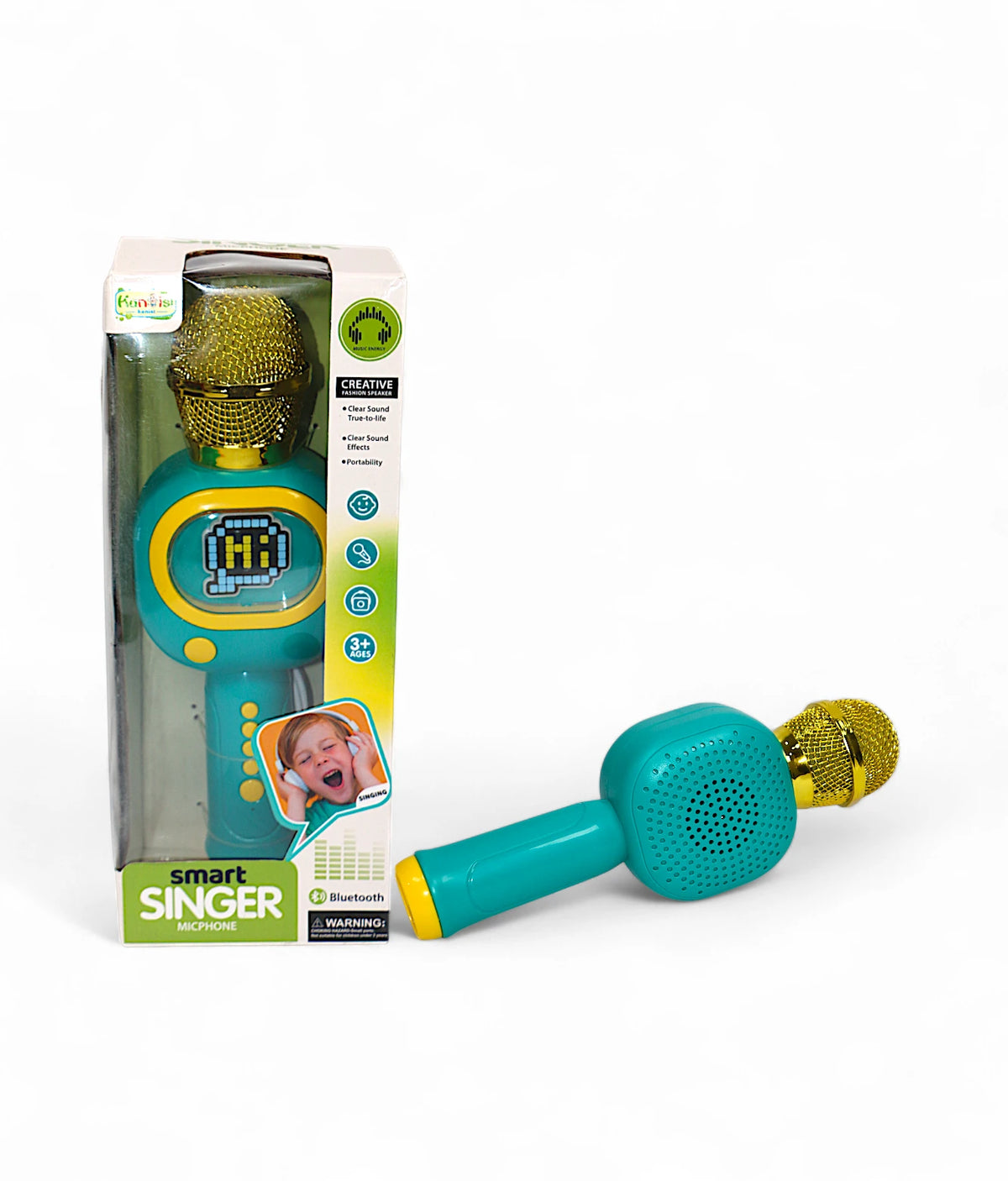 musical microphone smart singer chargebale with usb 8x24cm china
