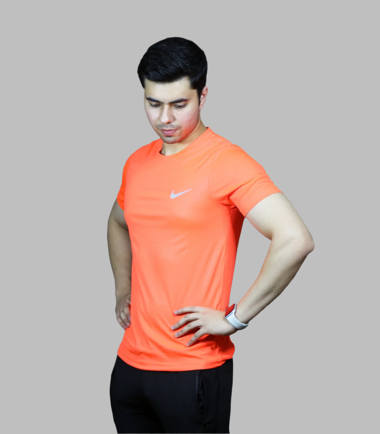 t shirt half sleeves nike orange 02