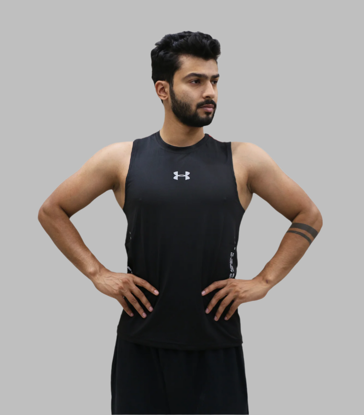 t shirt sleeveless under armour black v501