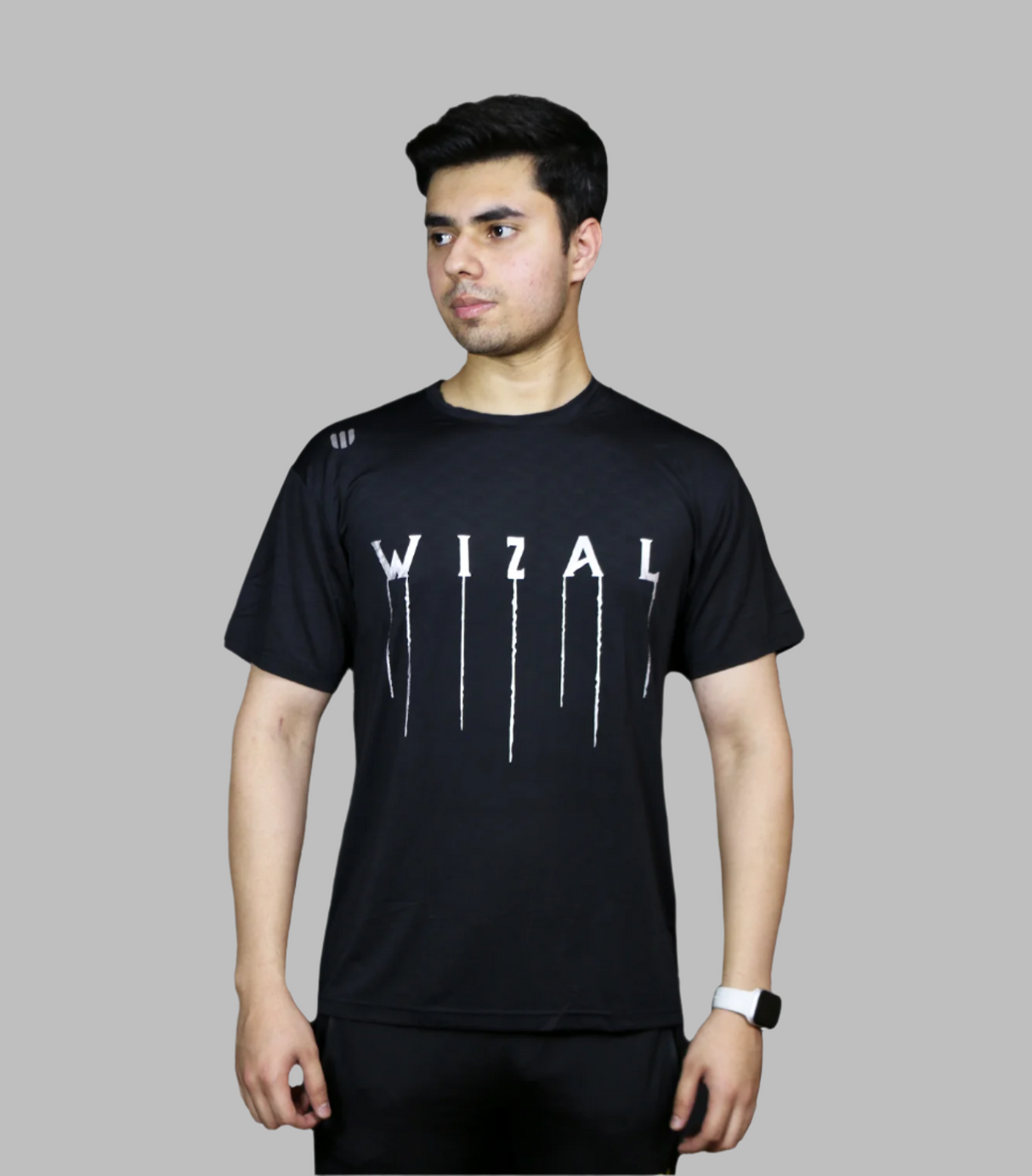 t shirt half sleeves wizal black 7014