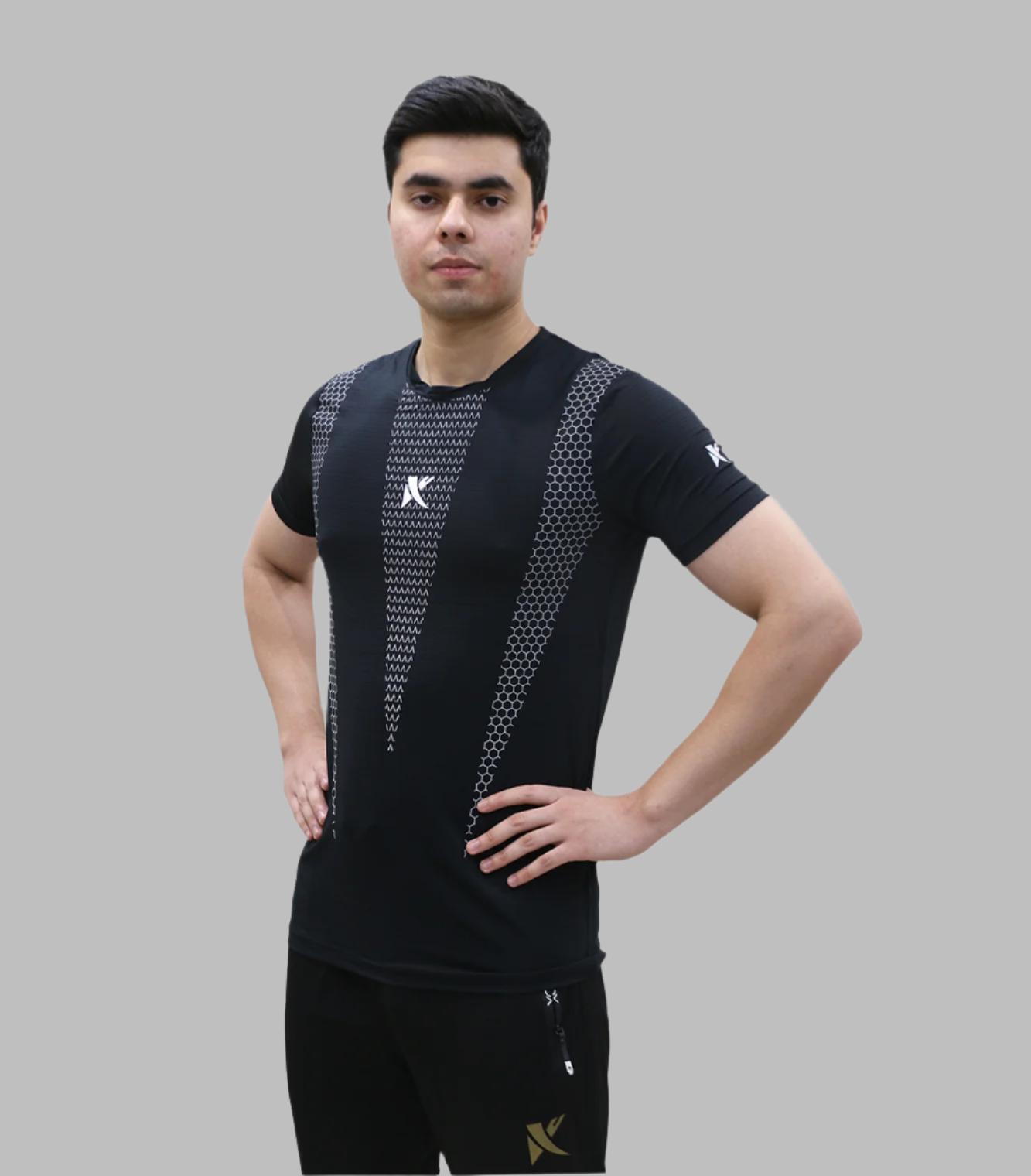 shirt half sleeves k box black 9002