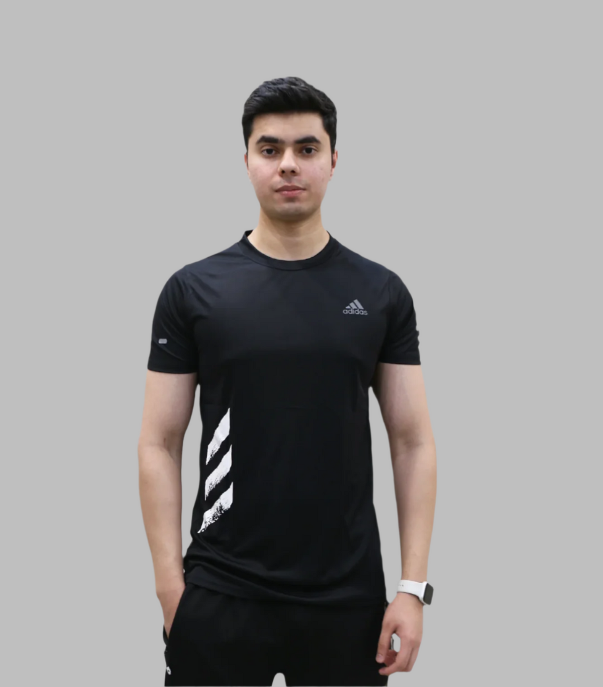 t shirt half sleeve adidas black 2027