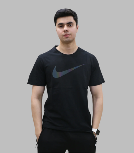 t shirt half sleeve dri fit nike black l-947
