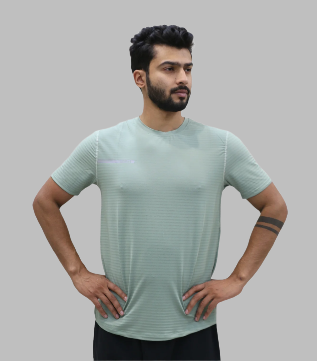t shirt half sleeve adidas light green 6623