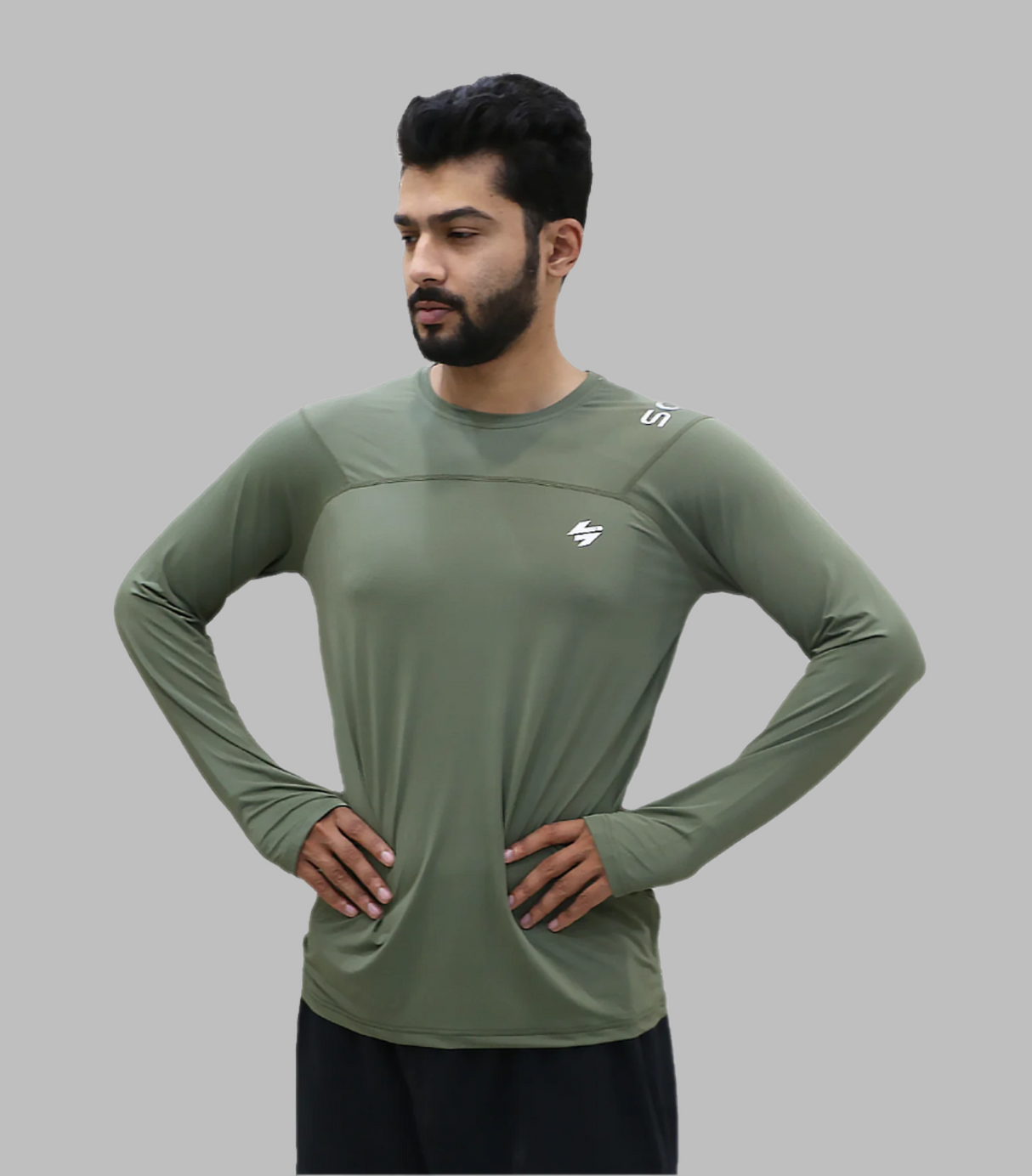 shirt full sleeve base layer green f2026