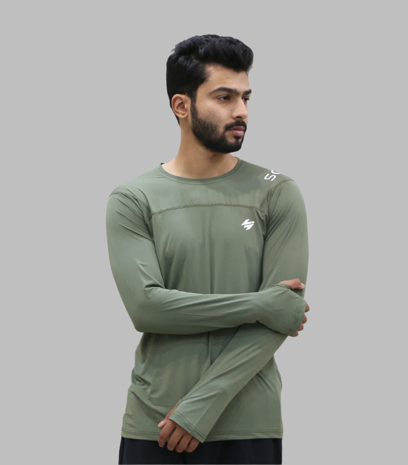 shirt full sleeve base layer green f2026