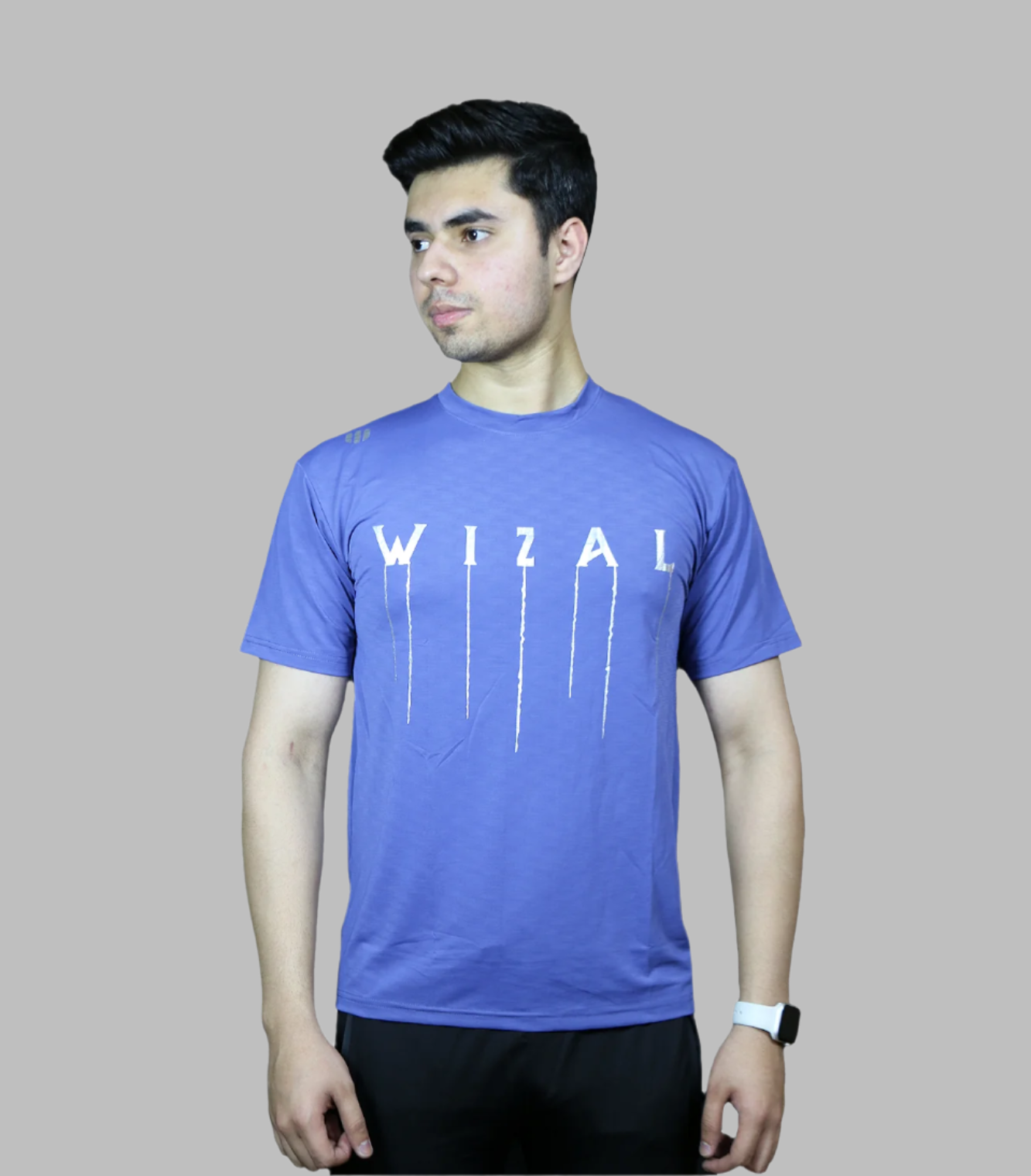 t shirt half sleeves wizal blue 7014