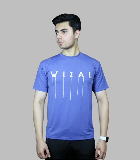 t shirt half sleeves wizal blue 7014