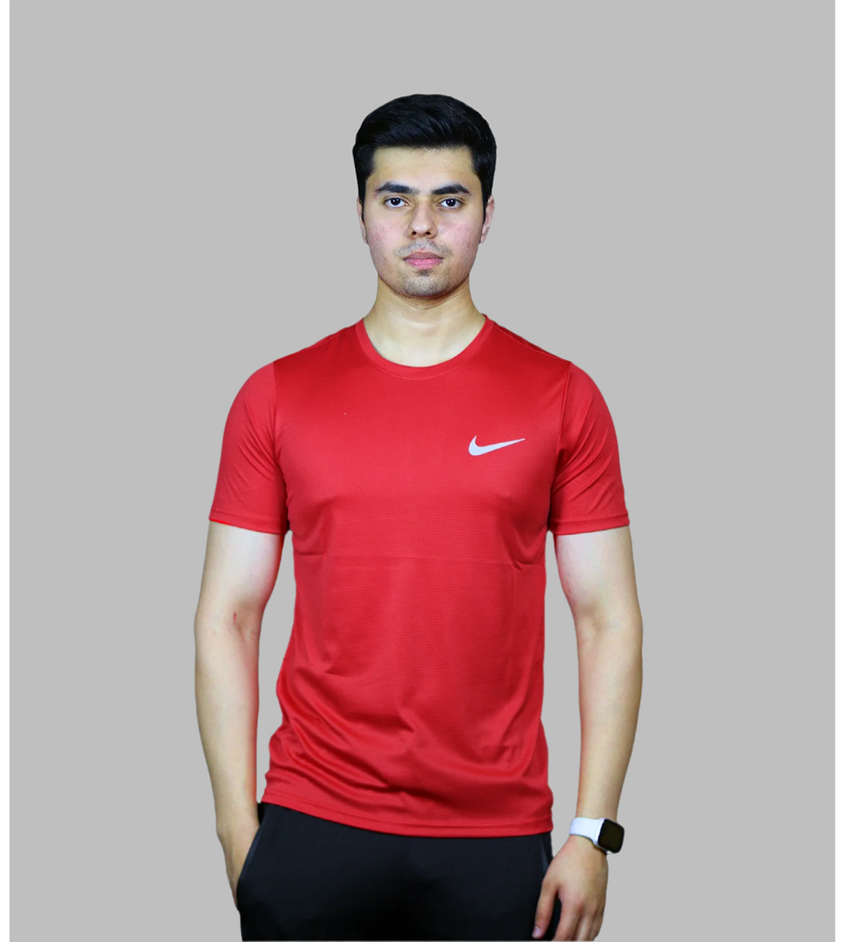 t shirt half sleeves nike red 02