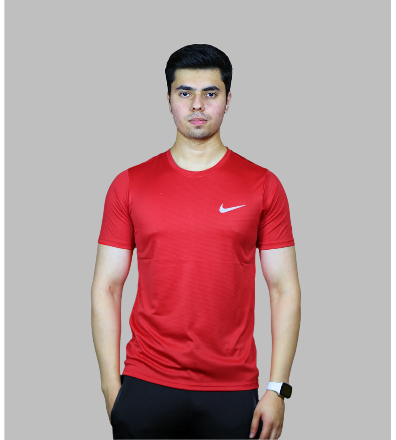 t shirt half sleeves nike red 02