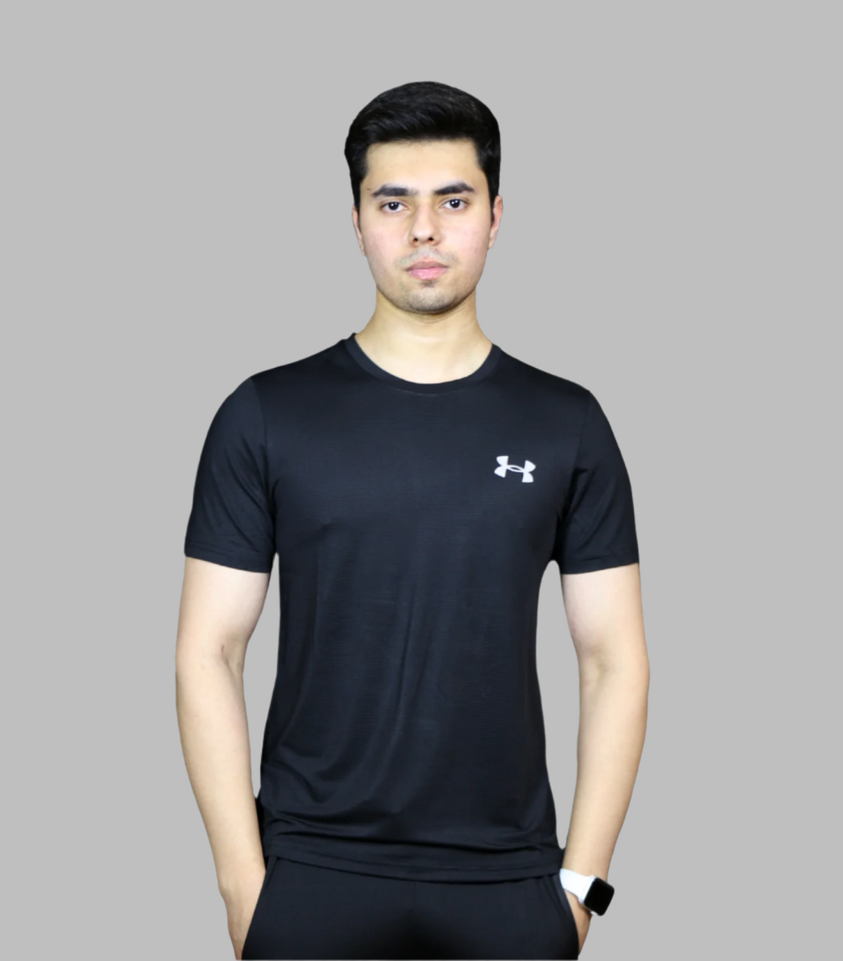 t shirt half sleeves under armour black 01