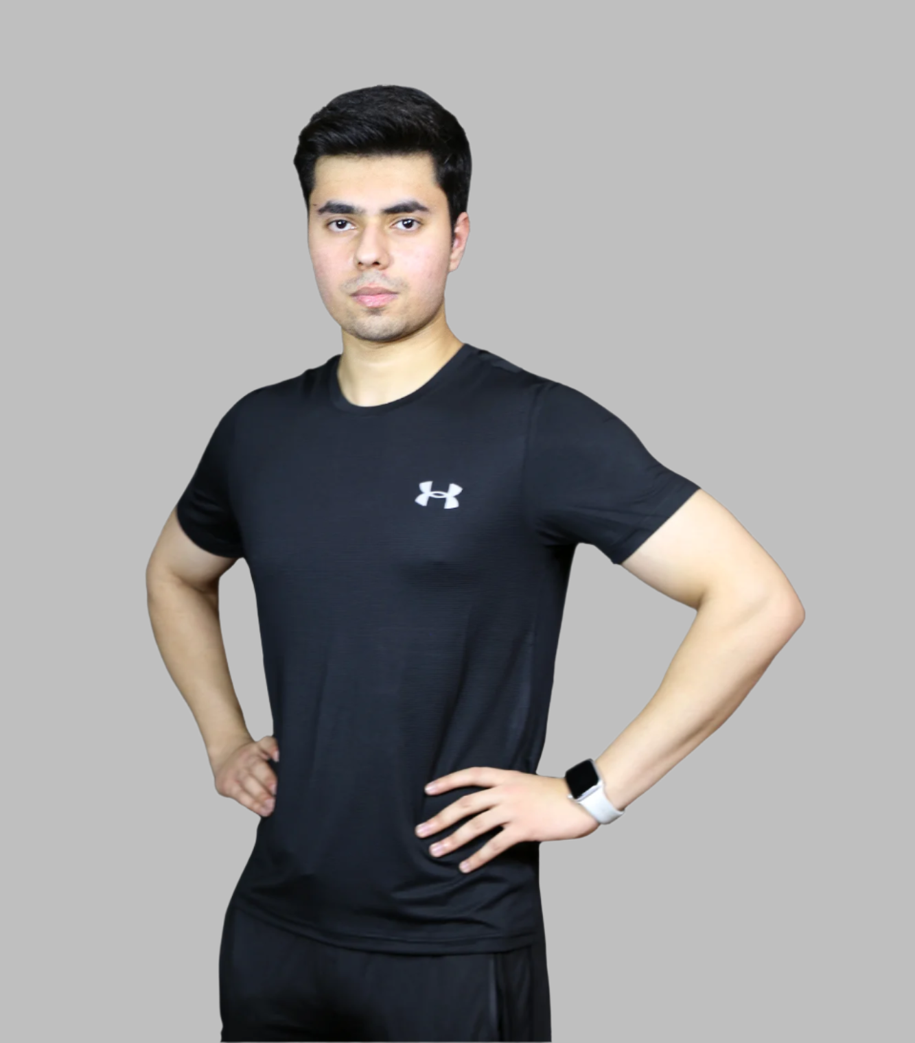 t shirt half sleeves under armour black 01