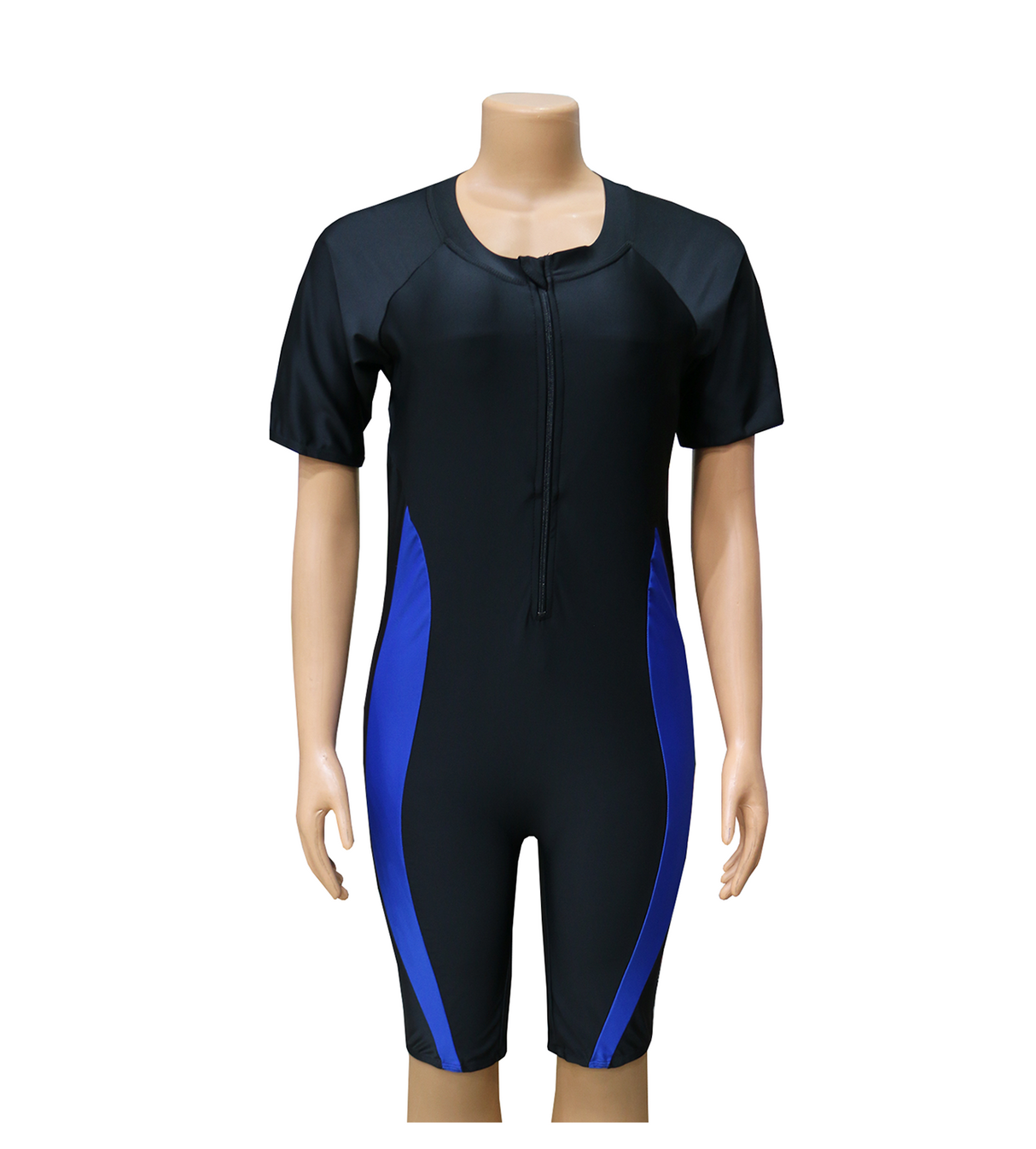 swimming costume ladies half sleeves with zip 1pc 015