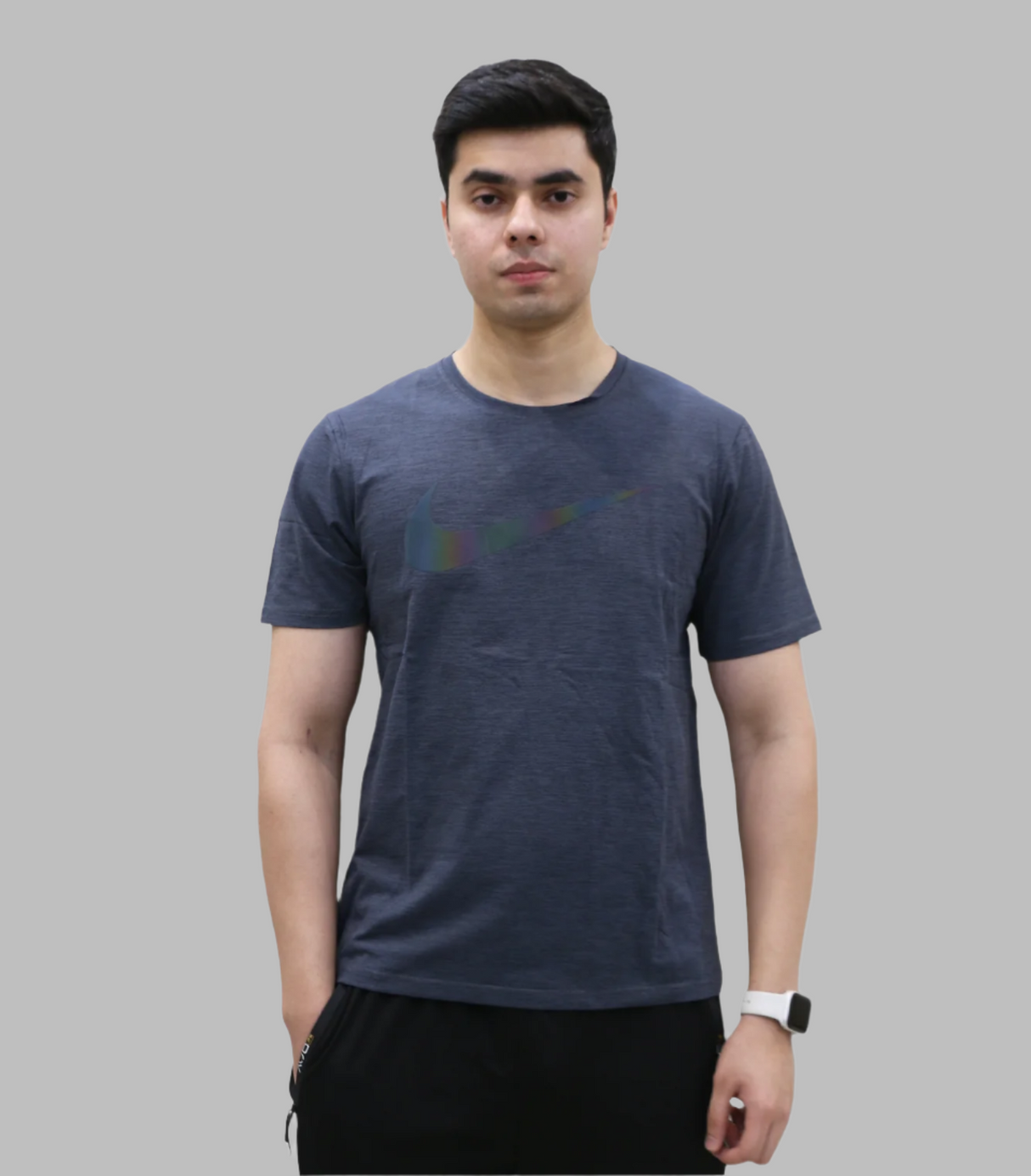 t shirt half sleeve dri fit nike dark grey 947