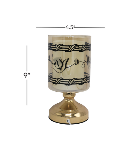 table lamp touch lamp glass print 9"x4.5" china d009