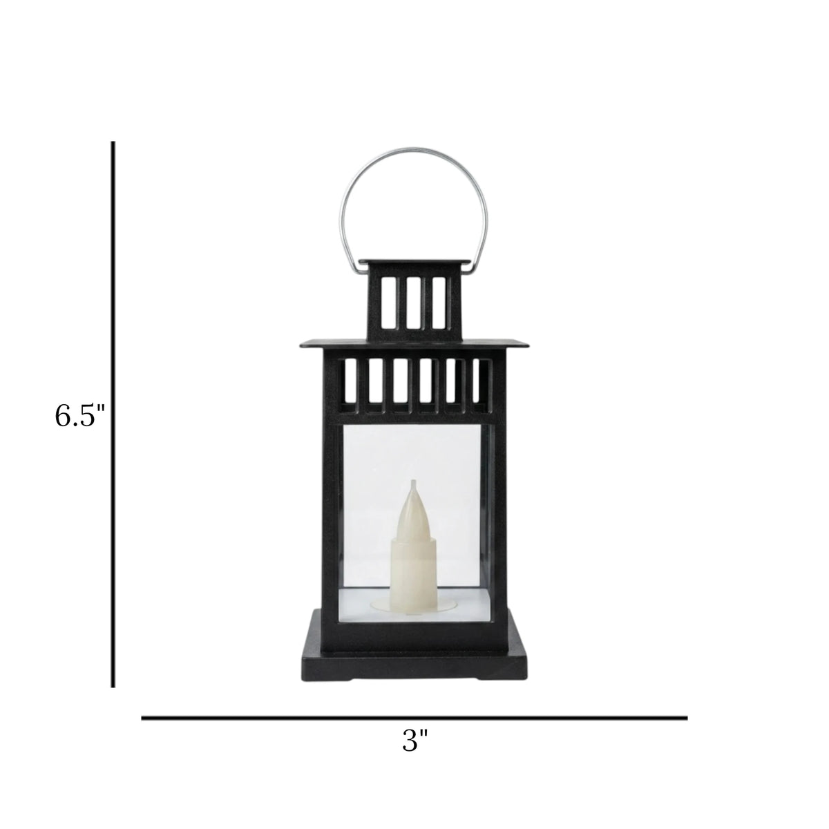 led lantern 1s plastic rectangular black 6.5"x3" china
