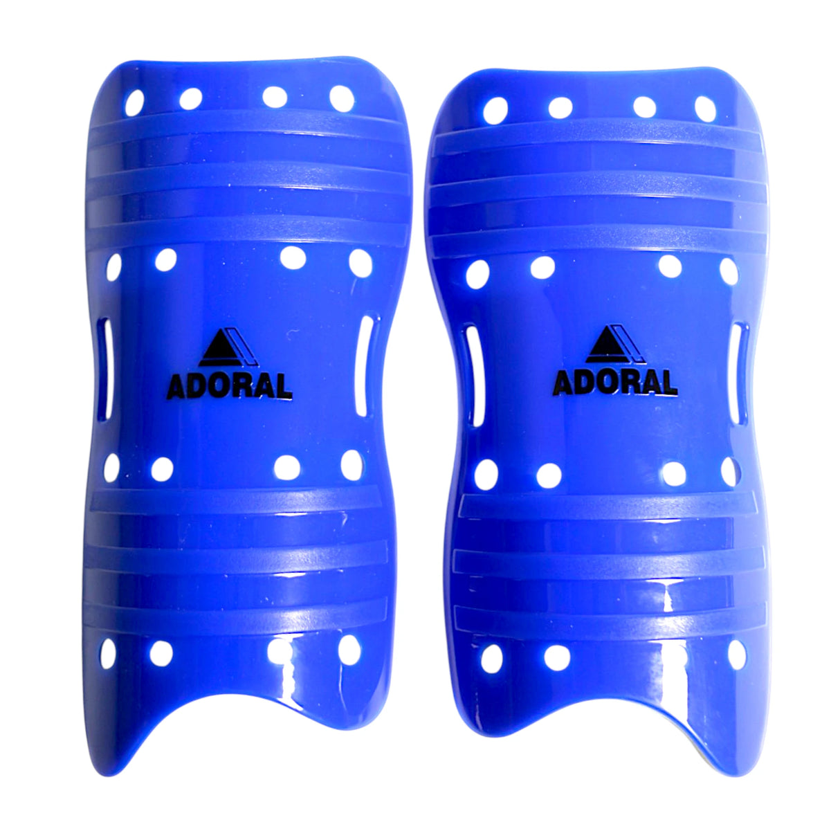 Adoral 638 Pro Shin Guards (Royal Blue) – Ventilated Hard-Shell Football Protection for Players