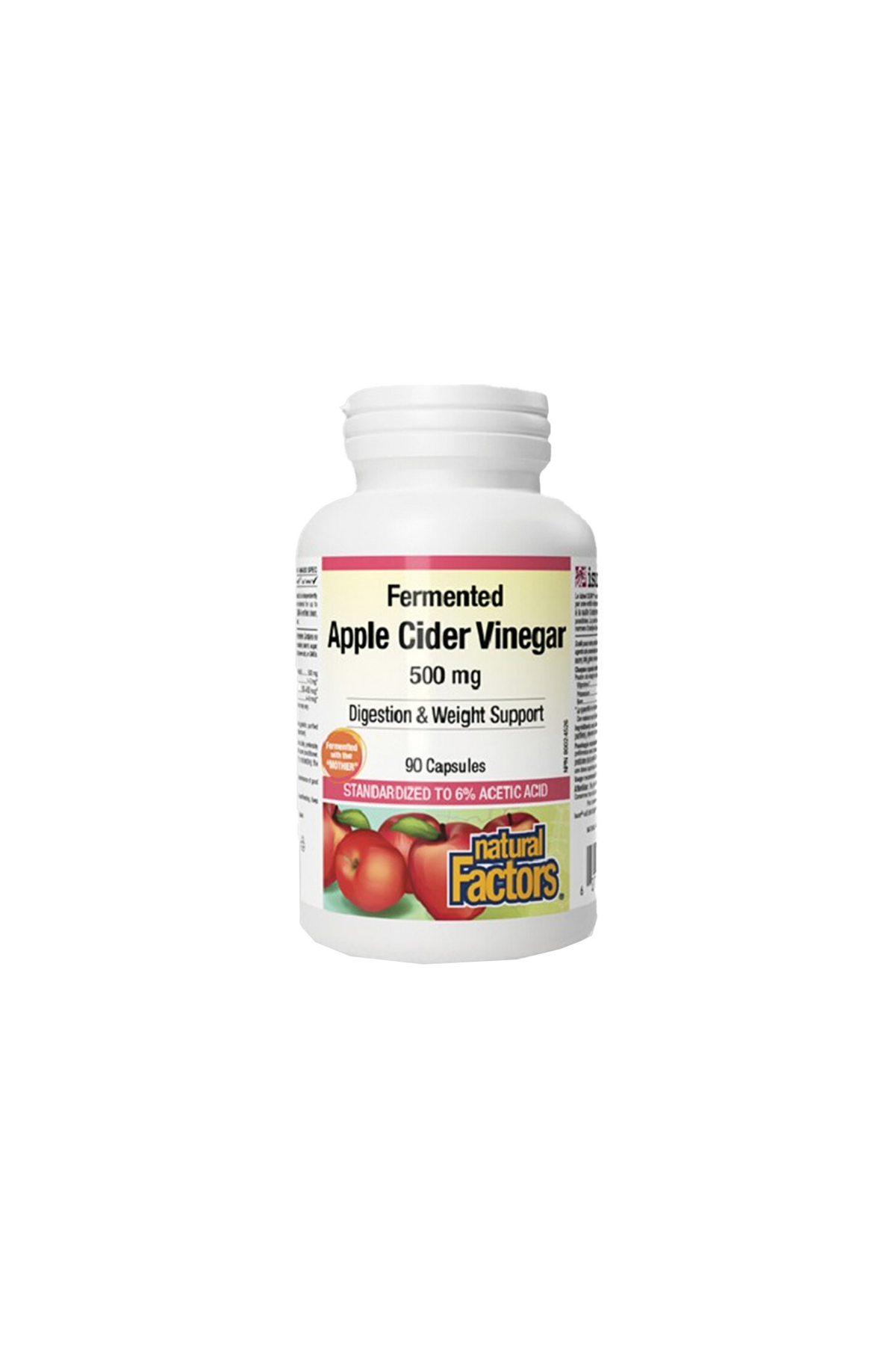 natural factors capsules apple cider vinger 500mg 90p 1s