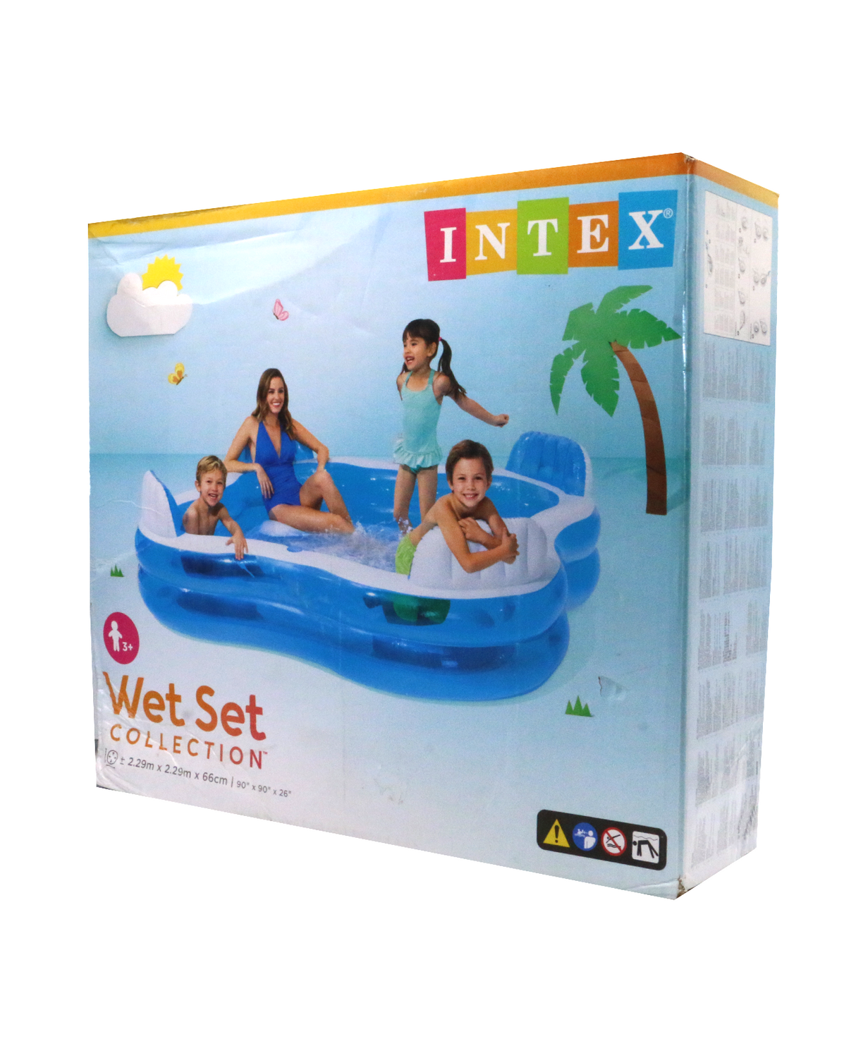 intex swimming pool inflatable 90''x90''x26''