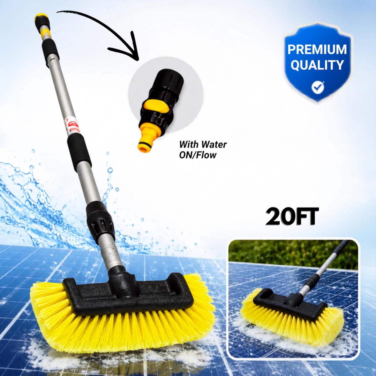 SOLAR PANEL CLEANING BRUSH IN CURVED 20FT CHINA