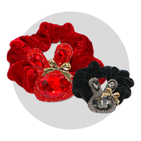Beaded scrunchies
