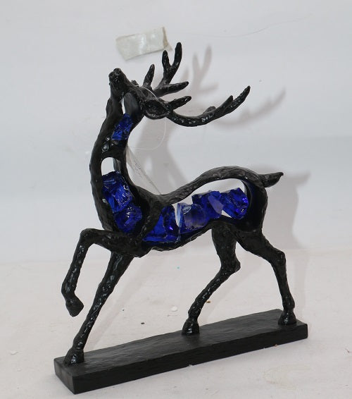 decorative deer statue with crystal black 10"x8.5" china