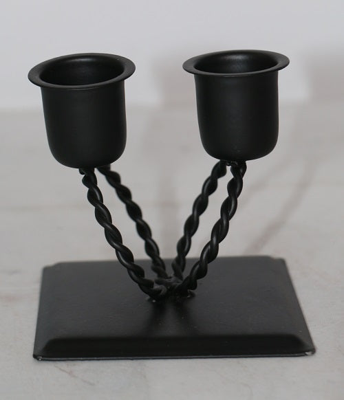 metal candle stand 2s black 3.5"x3" china
