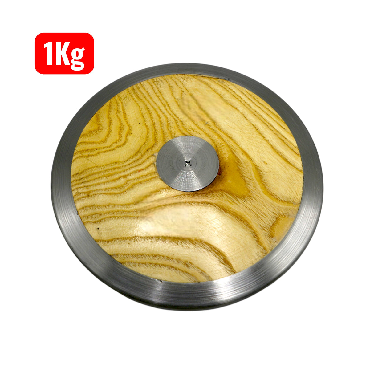 Wood Discus 1KG – Wooden Body Steel Rim Athletics Throwing Discus for Training & Competition
