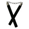 Foam Grip Nunchaku – Steel Chain Nunchucks with Chrome Metal Caps for Karate & Kung Fu Training