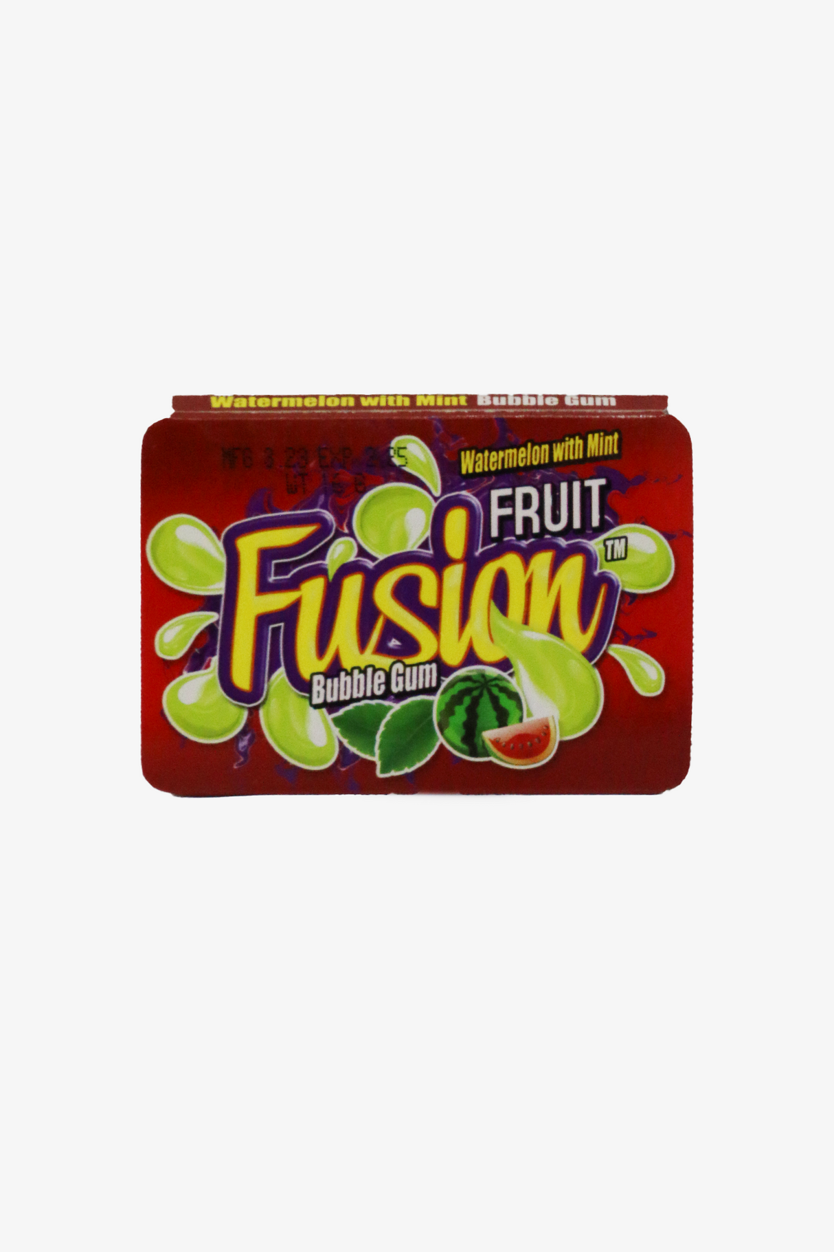 taste factory fruit fusion gum watermelon&mint 16g
