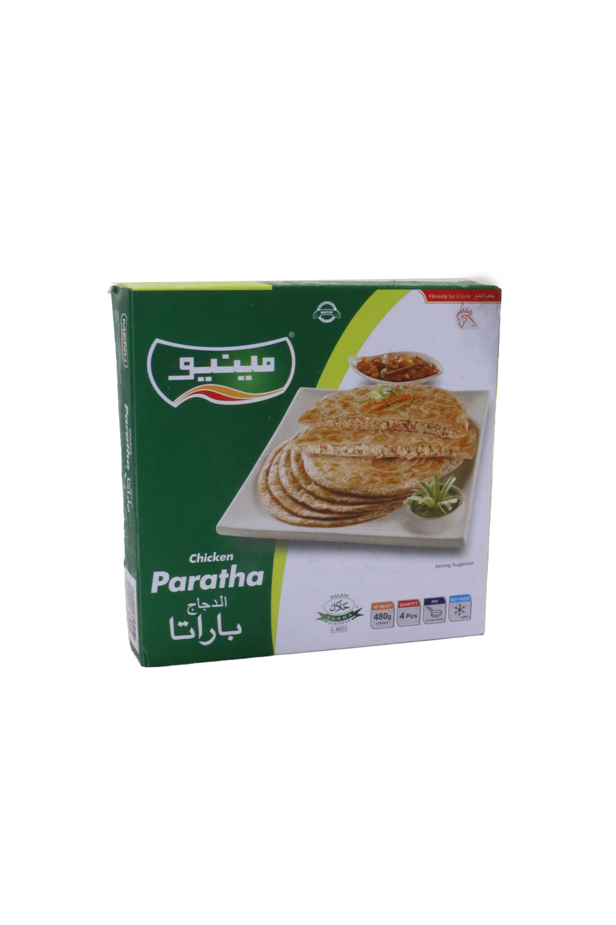 menu chicken paratha 480g 4pc