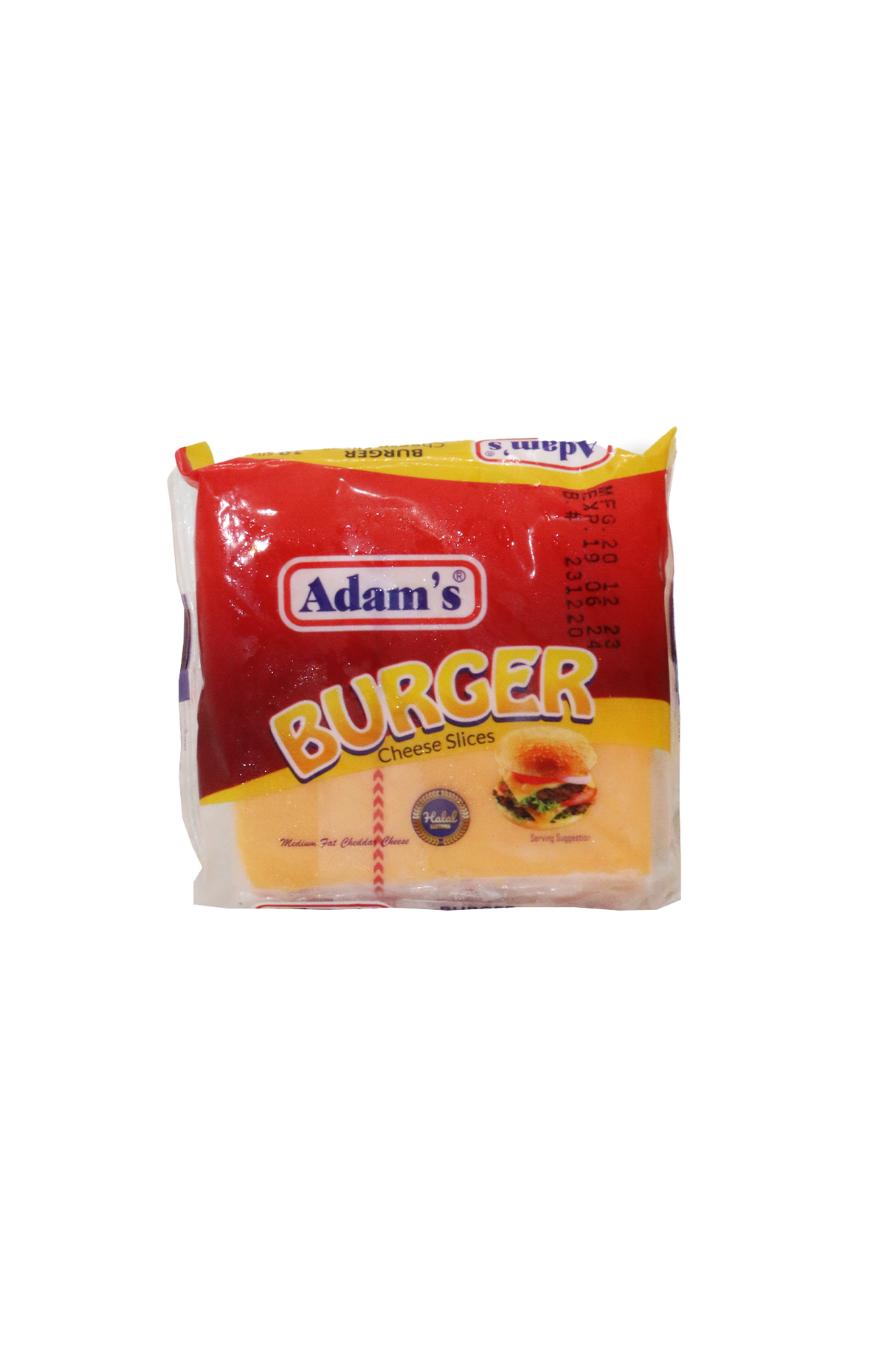 adams cheese burger 200g