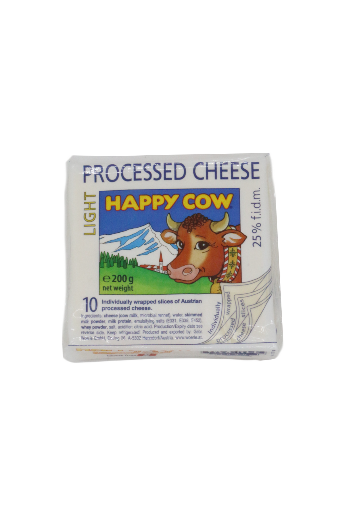 happy cow cheese light processed 200g