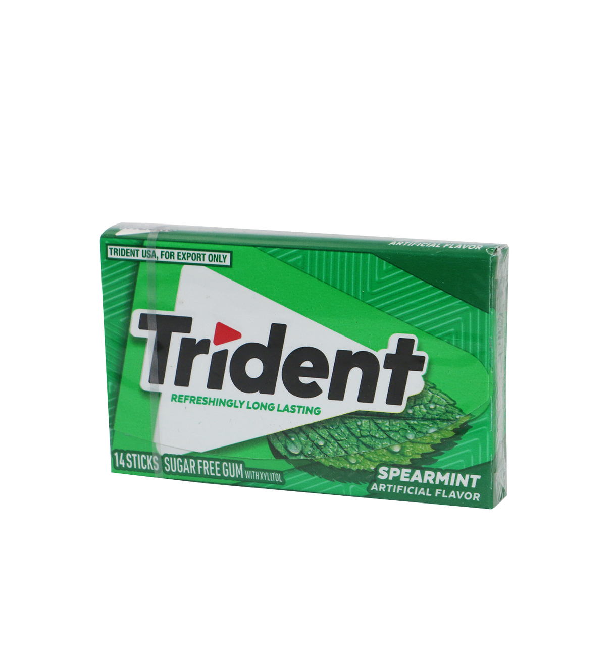 trident gum spearmint 14 sticks sugar free 26.6g usa