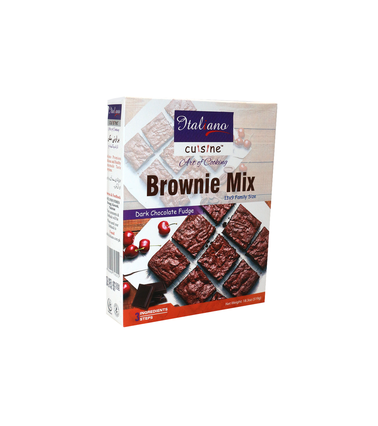 italiano brownie dark chocolate fudge 519g