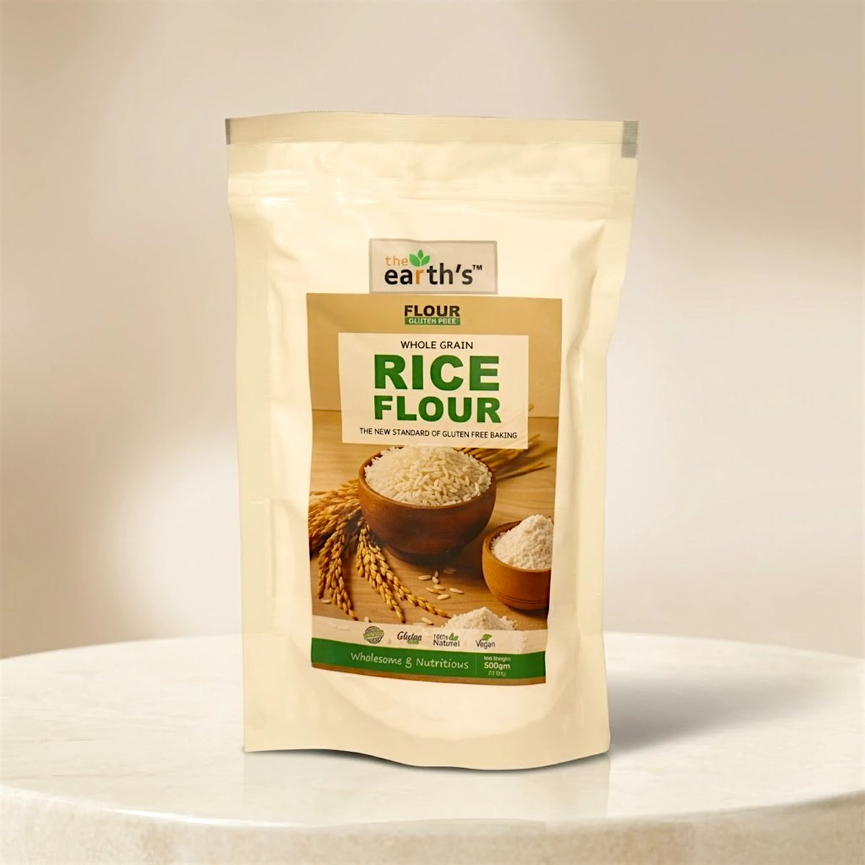 earths rice flour 500g pouch