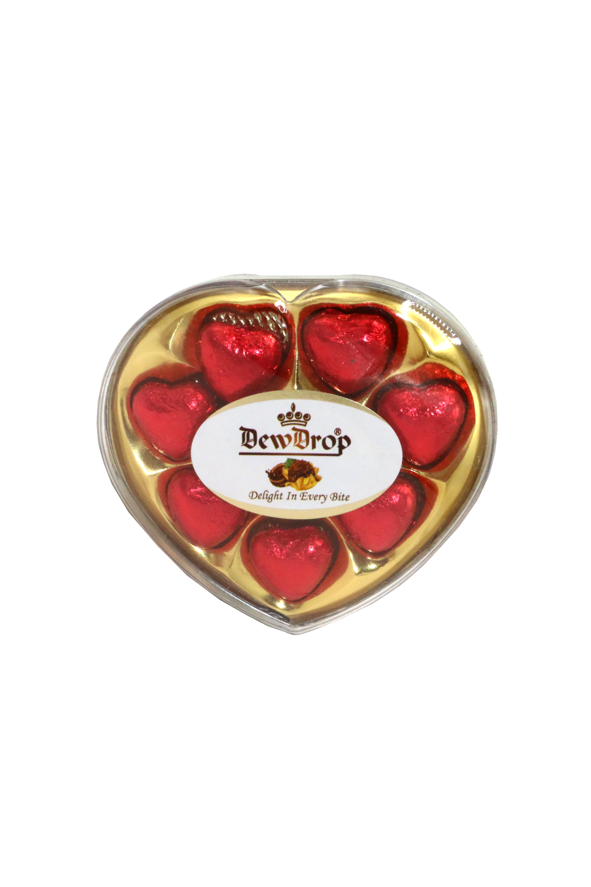 dewdrop chocolate red heart 64g h08rh1