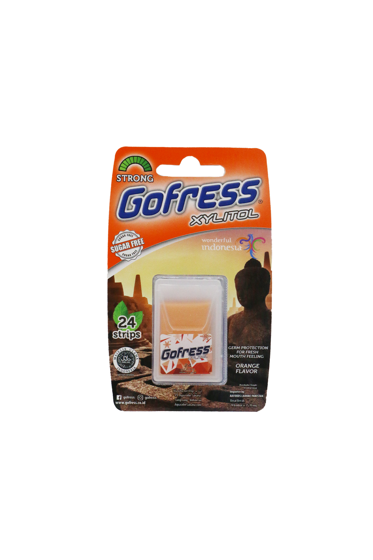 gofress gum xylitol orange 24p