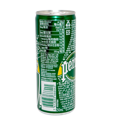 perrier carbonated water 250ml tin