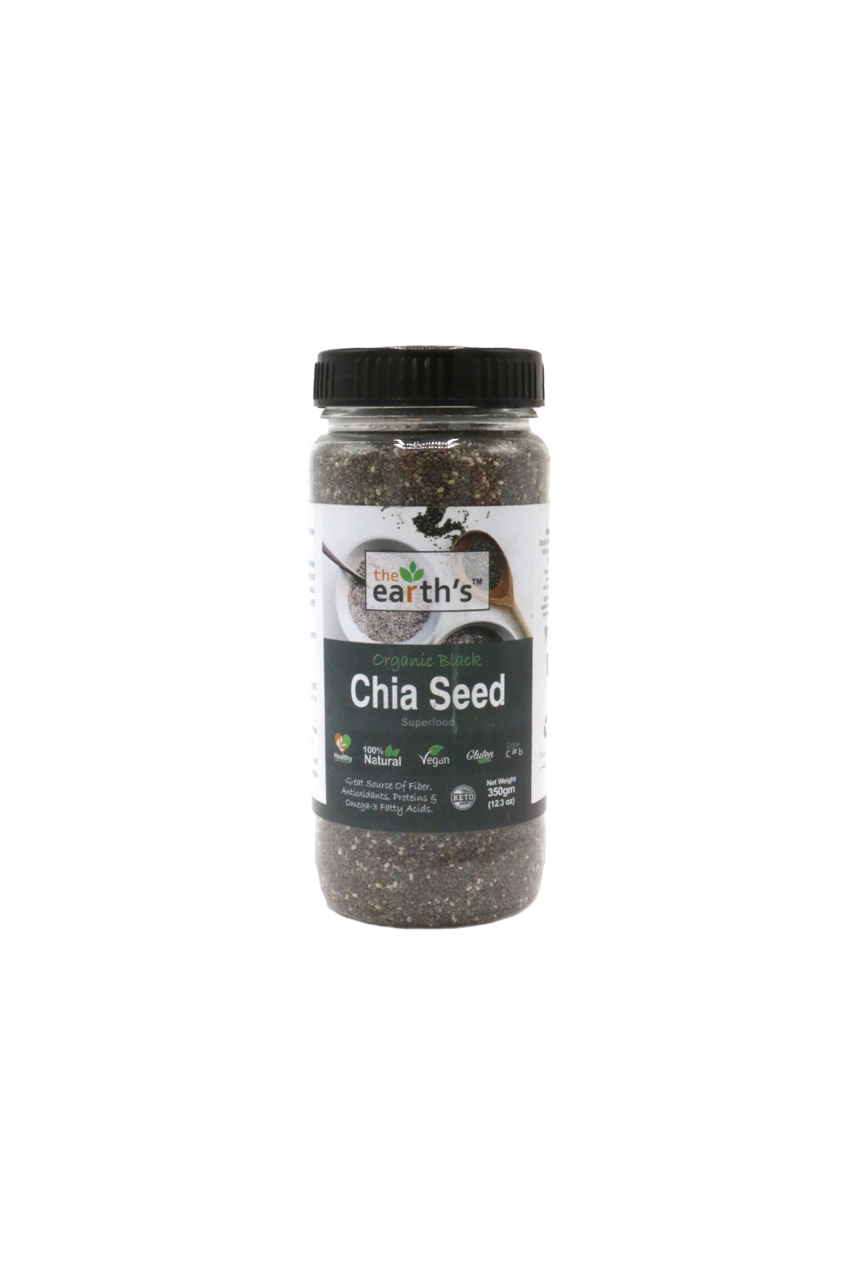 earths black chia seed 300g