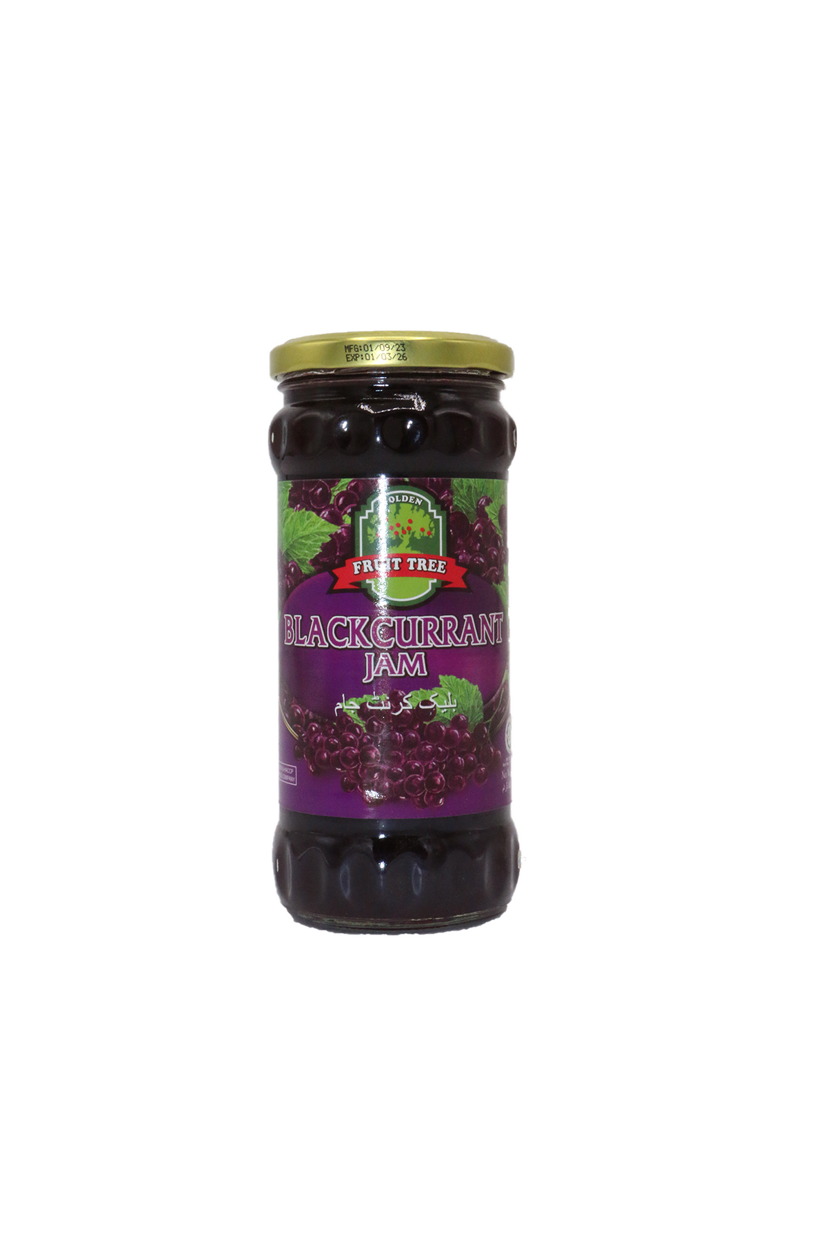 golden fruit tree jam blackcurrant 440g malaysia